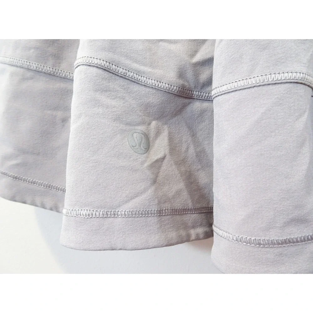 Lululemon Pace Setter Skirt Lavender Grey Athletic Tennis Running Skort Tiered